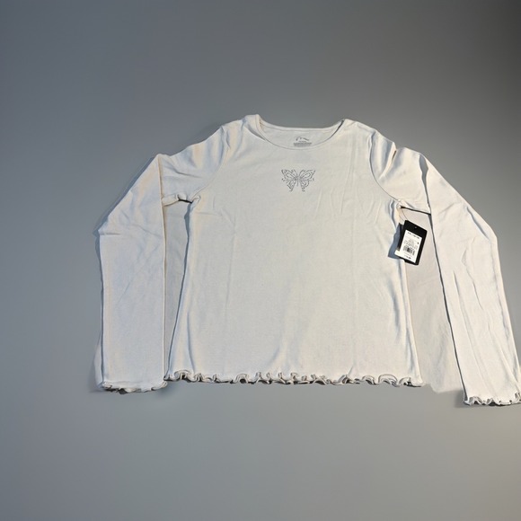 art class Other - art class Long Sleeve Glitter Butterfly Shirt in Cream - Girls XXL (16/18)